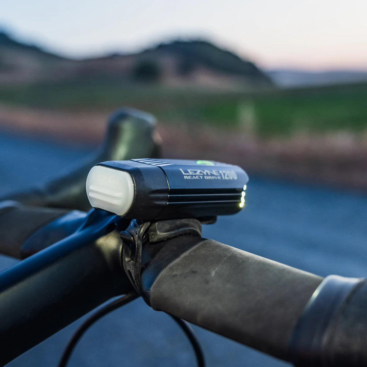 Lezyne React Drive LED Front Light Built In Rear-Facing Vehicle Alert Technology