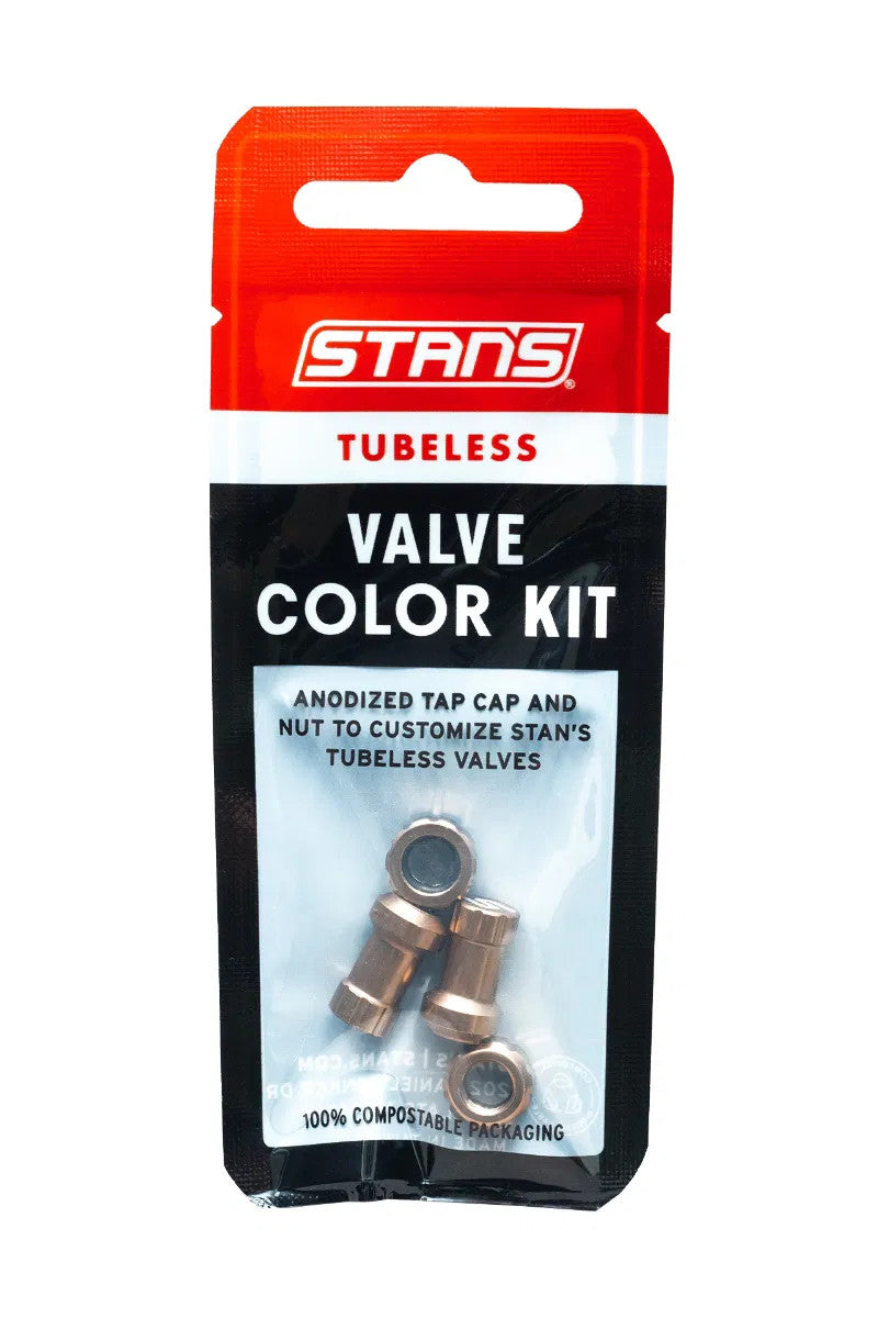 Stan's No Tubes Tubeless Valve Colour Kits - Fit Stan's Exo-Core & Universal & Tubeless Valves