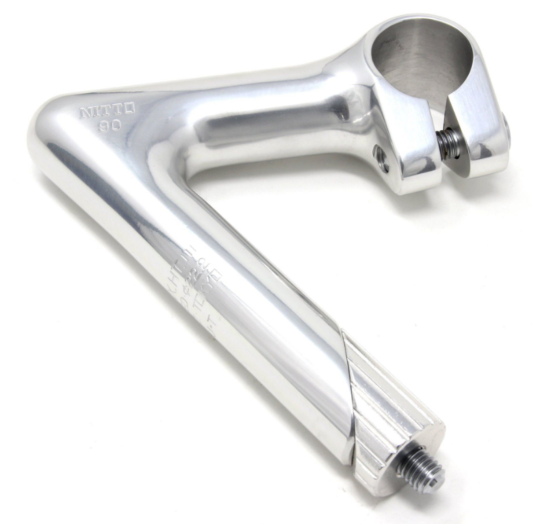 Nitto NJ PRO AA Quill Stem | 25.4mm Clamp | Silver | All Sizes
