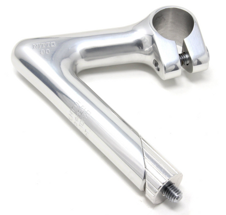 Nitto NJ PRO AA Quill Stem | 25.4mm Clamp | Silver | All Sizes