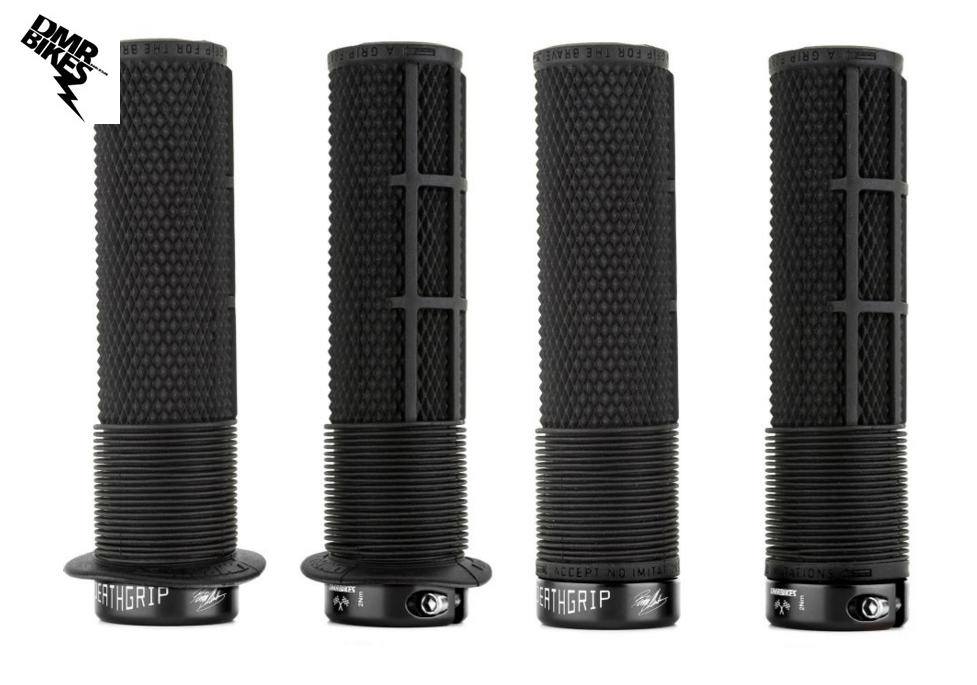 DMR Brendog Deathgrip Race Edition Handlebar Grips With Flange In Black For MTB BMX Downhill Trails