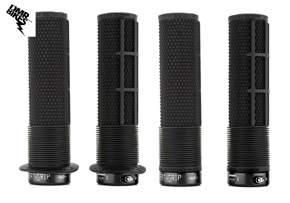 DMR Brendog Deathgrip Race Edition Handlebar Grips With Flange In Black For MTB BMX Downhill Trails