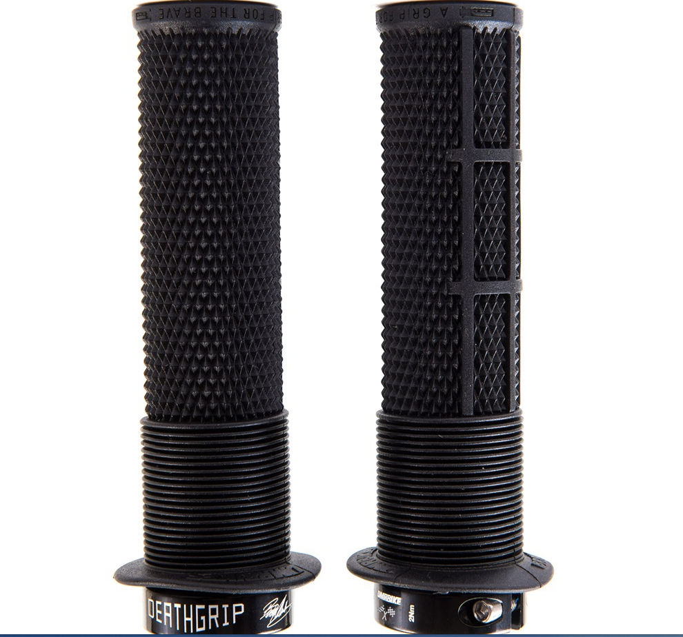 DMR Brendog Deathgrip Race Edition Handlebar Grips With Flange In Black For MTB BMX Downhill Trails