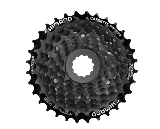 Shimano HG200 8 Speed Cassette - Ratio 12-32T In Black