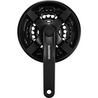 Shimano FC-TY301 6/7/8 Speed Chainset 42/34/24T 150mm With Chainguard In Black