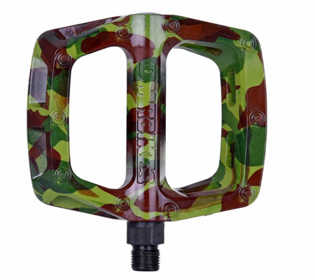 DMR V6 Special Edition Cro-Mo Axle MTB Flat Pedals In Green Camo For MTB BMX DH Trails
