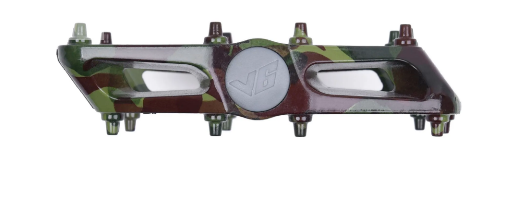 DMR V6 Special Edition Cro-Mo Axle MTB Flat Pedals In Green Camo For MTB BMX DH Trails