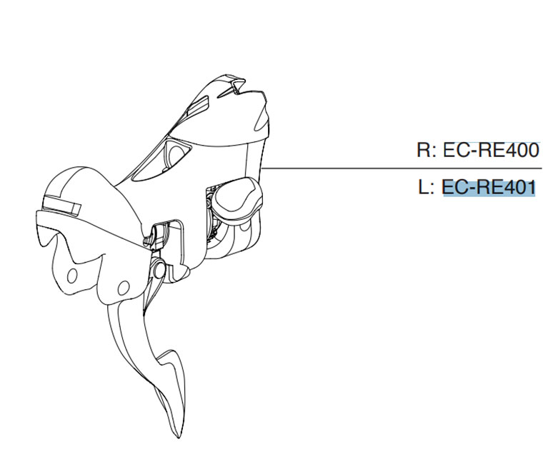 Campagnolo EC-RE401 Record/Chorus Left Hand 12 Speed Shifter Body