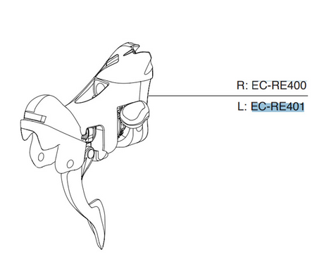 Campagnolo EC-RE401 Record/Chorus Left Hand 12 Speed Shifter Body