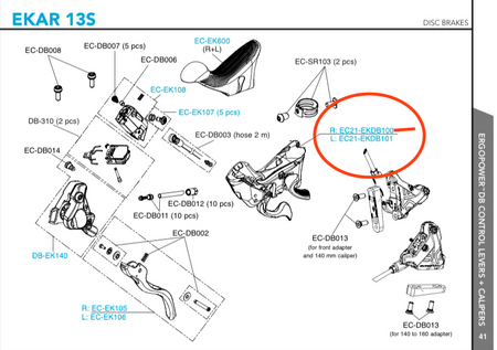 Campagnolo Ekar 13 Speed Right Hand Shifter Body EC21-EKDB100
