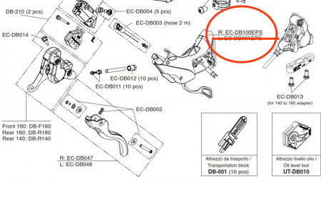 Campagnolo H11 Right Hand EPS Hydraulic Ergopower Shifter Body EC-DB100EPS