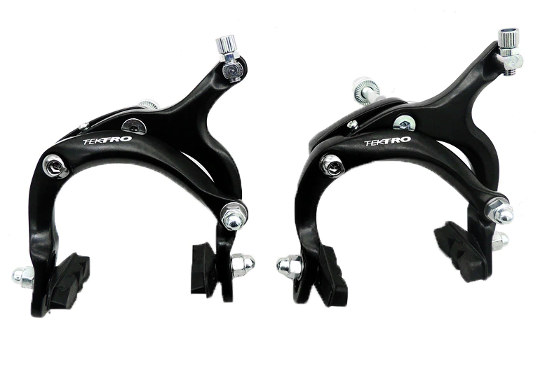 Tektro 810C Hex Nut Fitting Dual Pivot 61 - 81 mm Brakeset In Silver or Black
