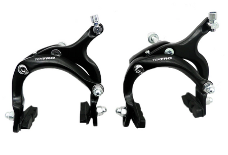 Tektro 810C Hex Nut Fitting Dual Pivot 61 - 81 mm Brakeset In Silver or Black