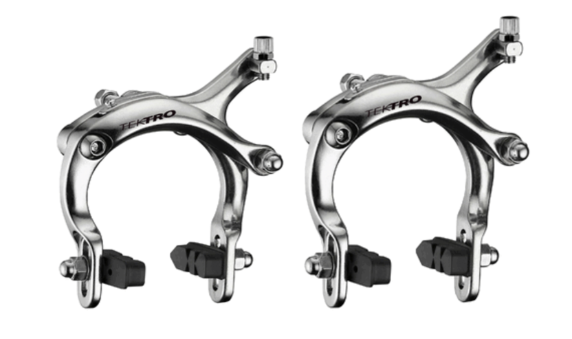 Tektro 810C Hex Nut Fitting Dual Pivot 61 - 81 mm Brakeset In Silver or Black
