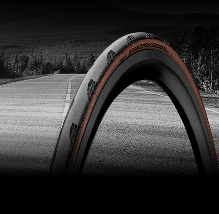 Continental GP5000S TR Tubeless Ready Folding Road Tyre In Black/Transparent