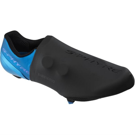 Shimano S-Phyre Road SPD-SL Compatible Half Shoe Covers In Black