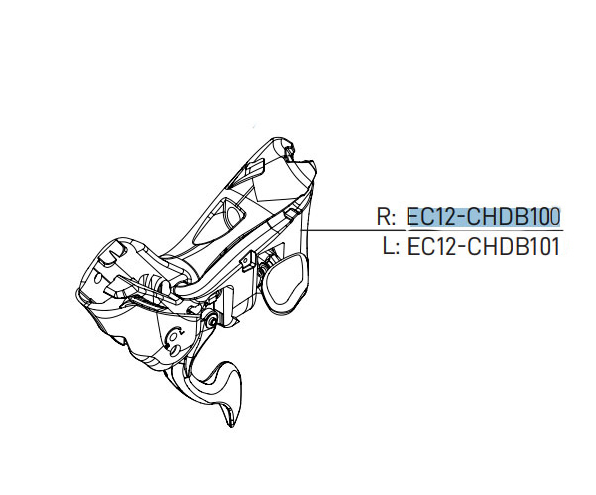 Campagnolo EC12-CHDB100 Chorus 12 Speed Disc Brake Right Hand Ergopower Shifter body