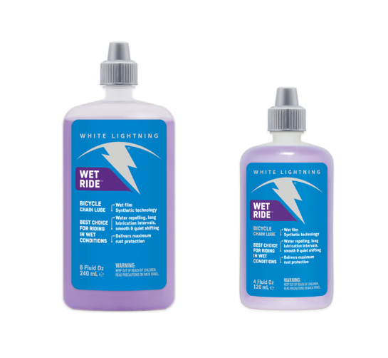 White Lightning Wet Ride Bicycle Chain Lube All Sizes