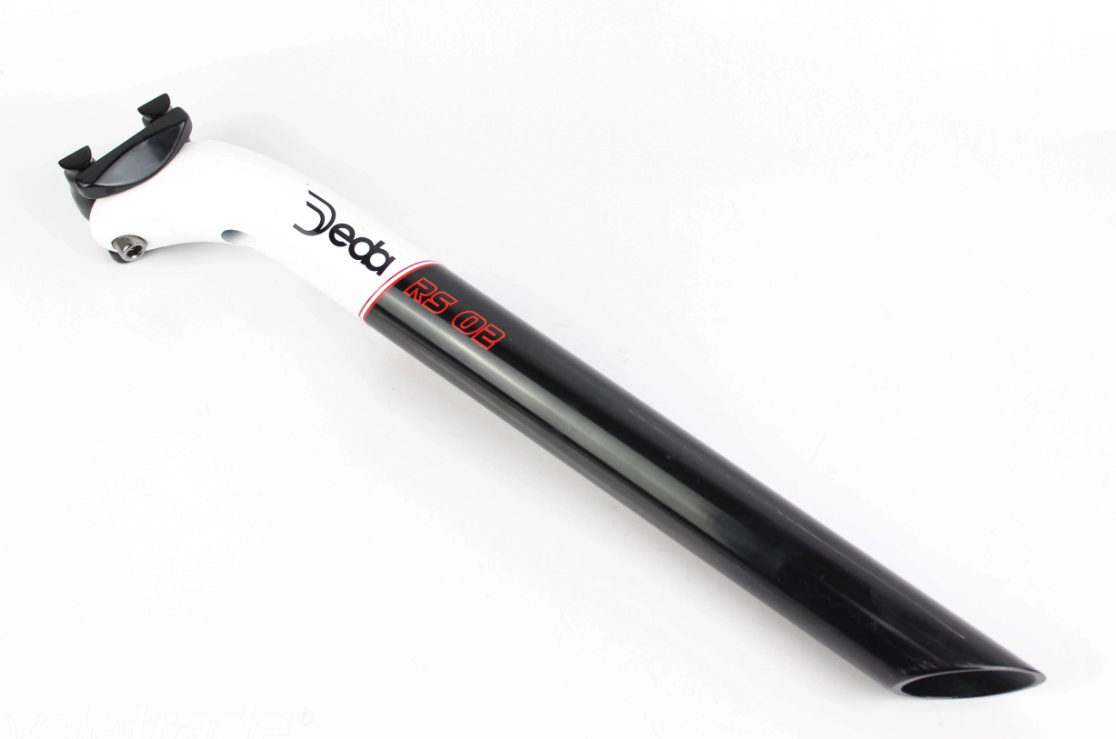 Deda RS02 350mm Seatpost In 31.6mm Gravel/Road In White/Black