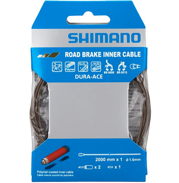 Shimano Dura-Ace BR-9000/BR-9010 Polymer Coated Road Brake Inner Cable 1.6 mm x 2000 mm