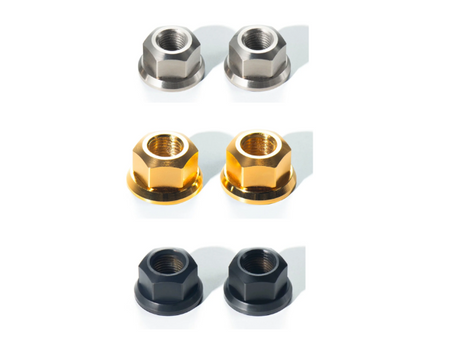 Runwell Elite M10 Rear 12mm Carbon Steel Track Nuts x2