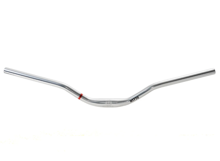 Nitto B801AA SSB 31.8mm Clamp | 730mm Wide Riser Handlebars in Silver