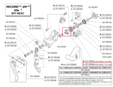 Campagnolo EC-RE066 Record 10 Speed Left Hand Spring Carrier