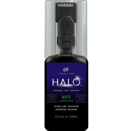 Finish Line Halo Wet Bicycle Chain Lubricant 4oz/120ml Bottle and Smart Luber