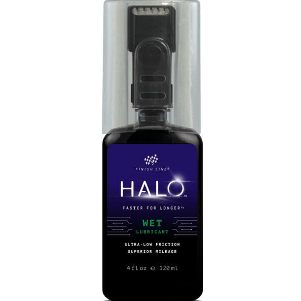 Finish Line Halo Wet Bicycle Chain Lubricant 4oz/120ml Bottle and Smart Luber