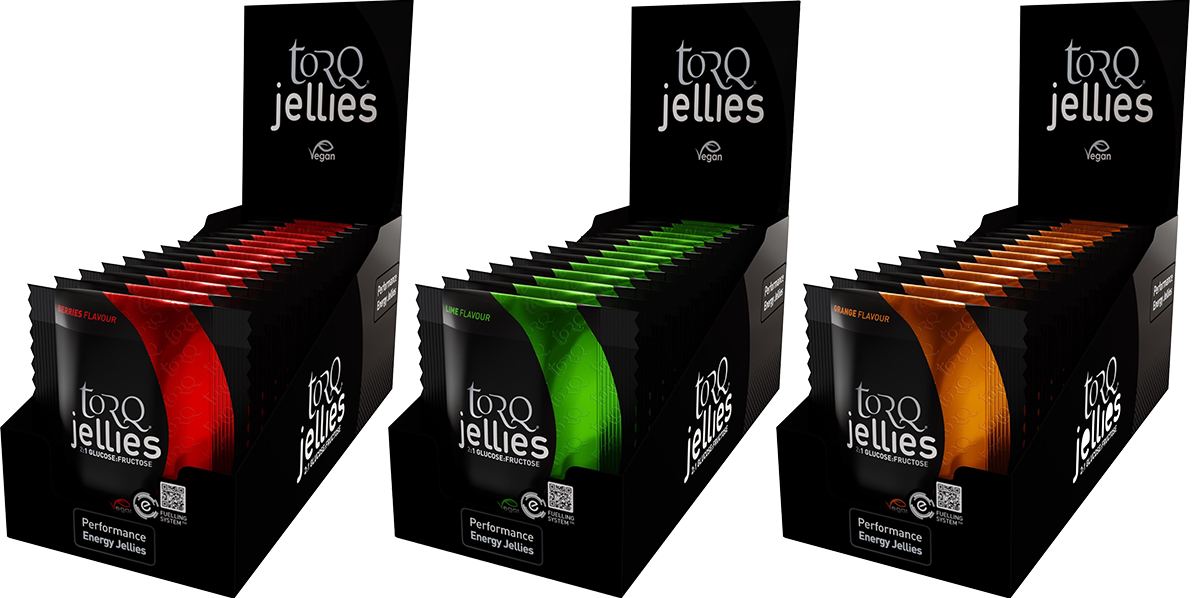 TORQ Nutrition Energy Jellies Available In 3 Natural Flavours Box of 15 Packs