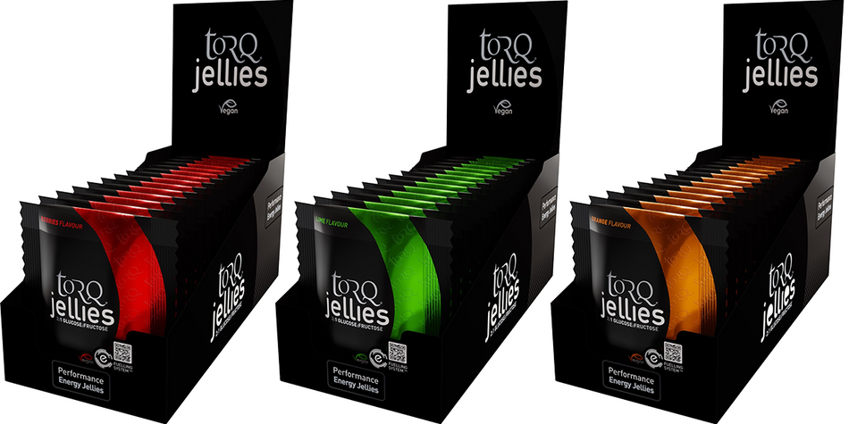 TORQ Nutrition Energy Jellies Available In 3 Natural Flavours Box of 15 Packs