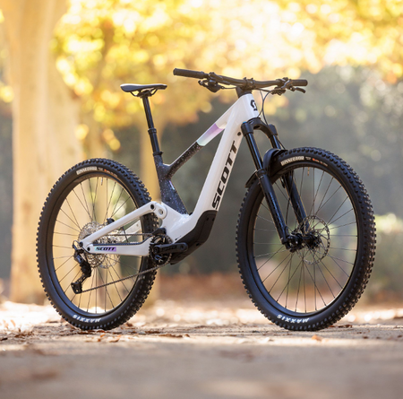 Scott Contessa Voltage eRide 900 Ladies Electric Full Suspension Mountain Bike | Beluga Grey / Terrazzo Black