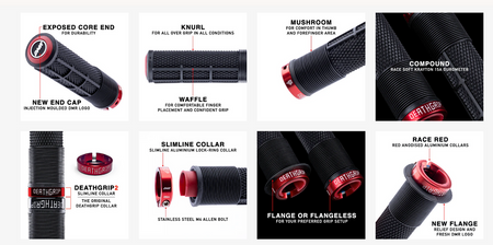 NEW DMR DeathGrip2 Race BMX MTB Trail DH Bicycle Handlebar Grips