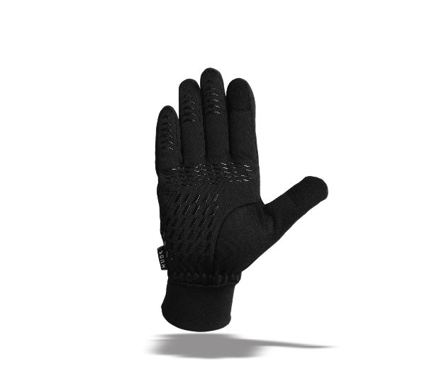 HUDS Water Resistant Cycling Winter Gloves In Black