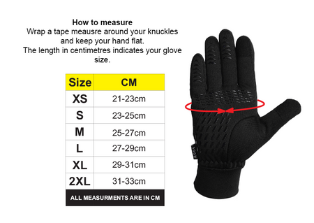 HUDS Water Resistant Cycling Winter Gloves In Black
