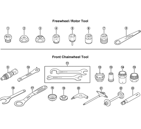Shimano TL-FC21 Chainwheel Peg Spanner For Chainring Bolts