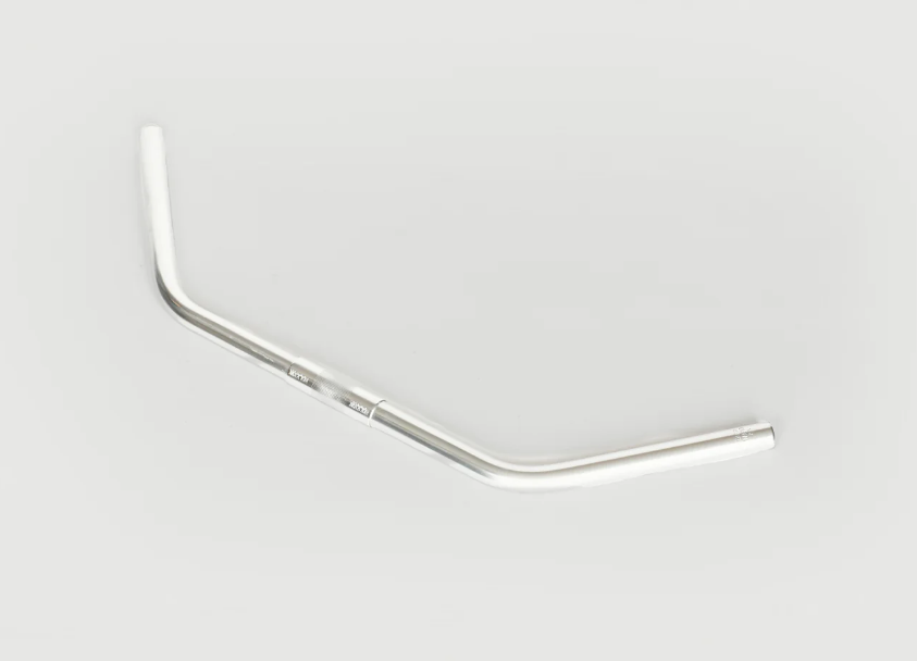 Nitto B812AA Flat Swept Back Bicycle Handlebars | 25.4mm Clamp | 610mm Wide | Silver