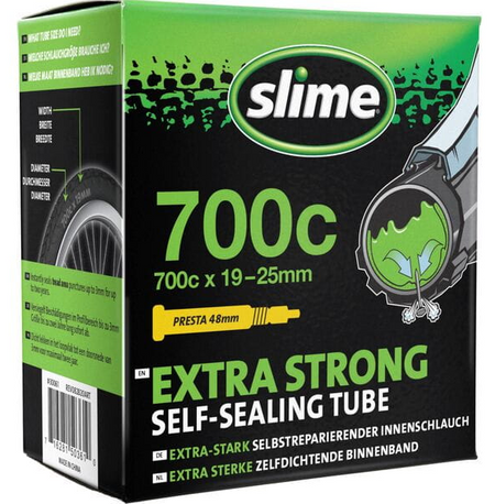 Slime Smart Self-Sealing Bicycle Road Inner Tube | 700 x 19-25c | 48mm Presta Valve
