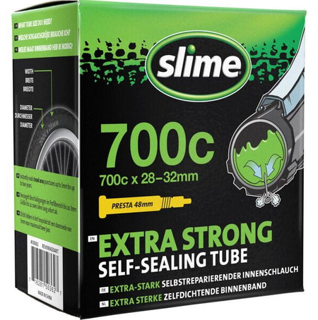 Slime Smart Self-Sealing Bicycle Road Inner Tube | 700 x 28-32c | 48mm Presta Valve