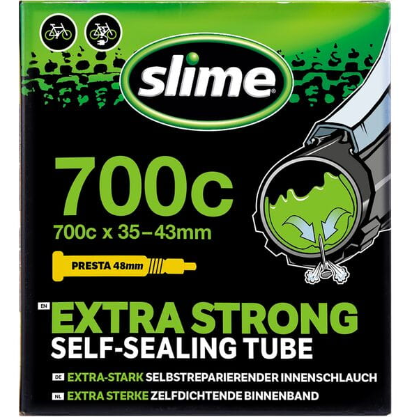 Slime Smart Self-Sealing Bicycle Gravel/ Road Inner Tube | 700 x 35-43c | 48mm Presta Valve