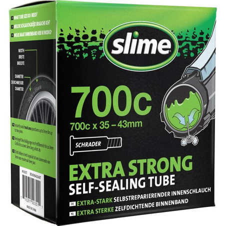 Slime Smart Self-Sealing Bicycle Gravel / Road Inner Tube | 700 x 35-43c | Schrader Valve