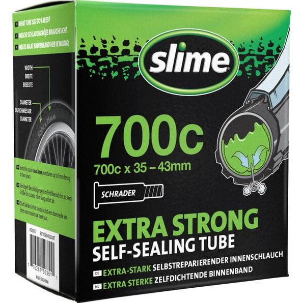 Slime Smart Self-Sealing Bicycle Gravel / Road Inner Tube | 700 x 35-43c | Schrader Valve