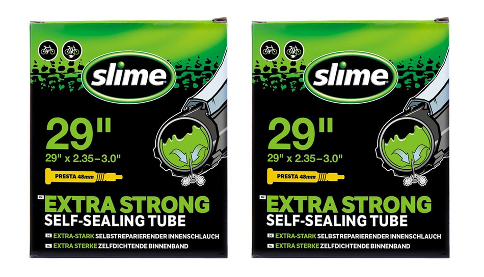 2x Slime Smart Self-Sealing Bicycle MTB Inner Tube | 29 x 2.35 - 3.0 | 48mm Presta Valve