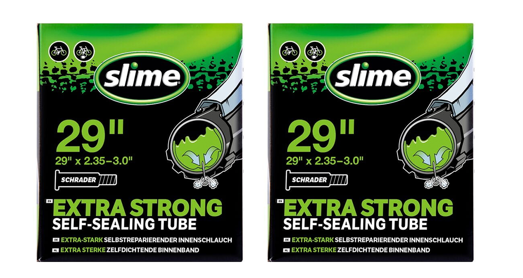 2x Slime Smart Self-Sealing Bicycle MTB Inner Tube | 29 x 2.35 - 3.0 | Schrader Valve