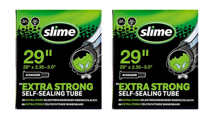2x Slime Smart Self-Sealing Bicycle MTB Inner Tube | 29 x 2.35 - 3.0 | Schrader Valve
