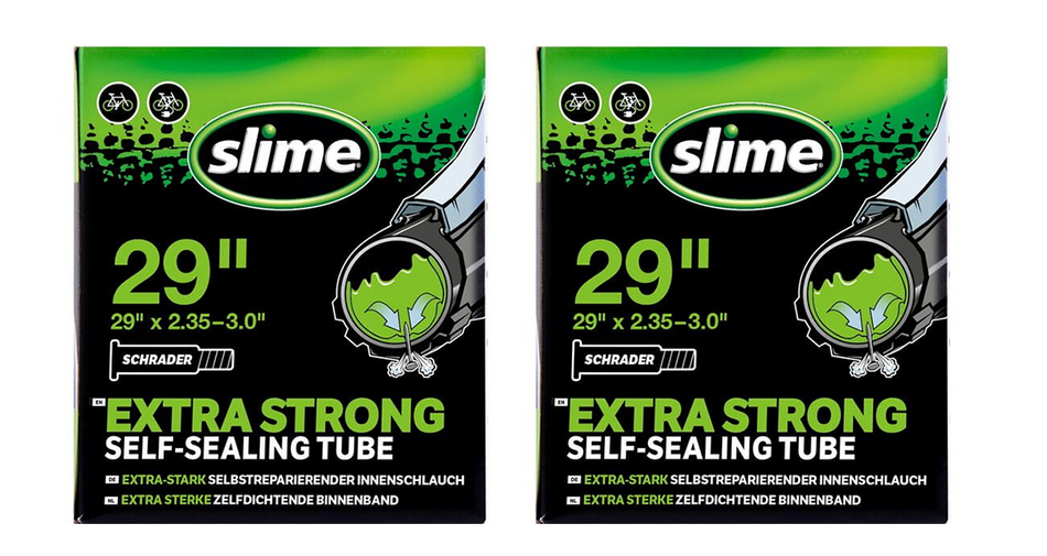 2x Slime Smart Self-Sealing Bicycle MTB Inner Tube | 29 x 2.35 - 3.0 | Schrader Valve