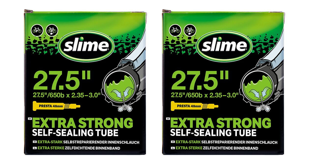 2x Slime Smart Self-Sealing Bicycle MTB Inner Tube | 27.5 x 2.35 - 3.0 | 48mm Presta Valve