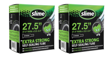 2x Slime Smart Self-Sealing Bicycle MTB Inner Tube | 27.5 x 2.00 - 2.40 | Schrader Valve