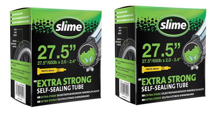 2x Slime Smart Self-Sealing Bicycle MTB Inner Tube | 27.5 x 2.00 - 2.40 | 48mm Presta Valve