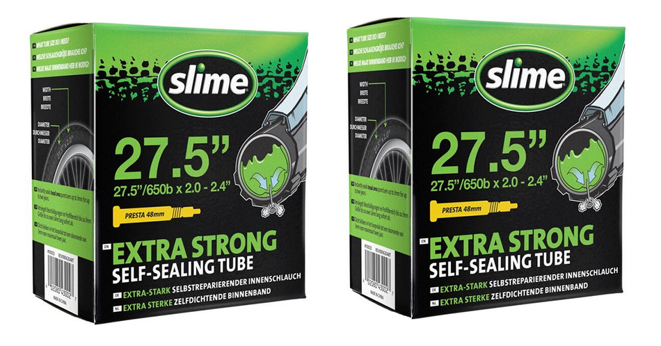 2x Slime Smart Self-Sealing Bicycle MTB Inner Tube | 27.5 x 2.00 - 2.40 | 48mm Presta Valve